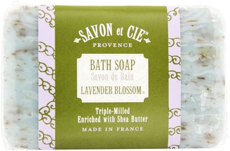 Bath Soap, Lavender Blossom, 7 oz (200 g) by Savon et Cie-Bad, Skönhet, Tvål