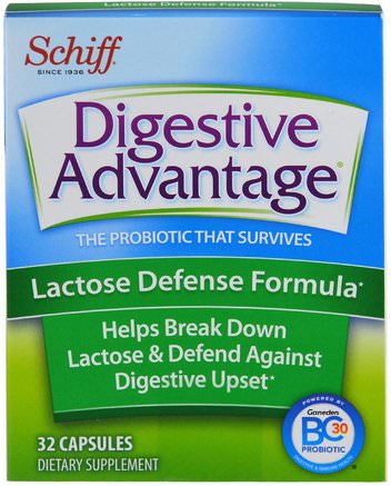 Digestive Advantage, Lactose Defense Formula, 32 Capsules by Schiff-Schiff Matsmältningsfördel