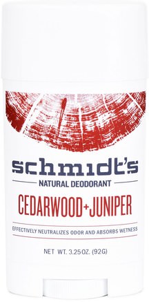 Cedarwood + Juniper, 3.25 oz (92 g) by Schmidts Natural Deodorant-Bad, Skönhet, Deodorant
