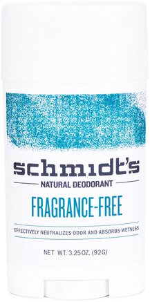 Fragrance-Free, 3.25 oz (92 g) by Schmidts Natural Deodorant-Bad, Skönhet, Deodorant