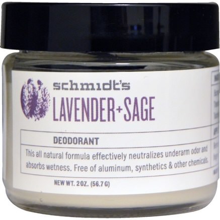 Lavender + Sage, 2 oz (56.7 g) by Schmidts Natural Deodorant-Bad, Skönhet, Deodorant