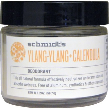 Ylang-Ylang + Calendula, 2 oz (56.7 g) by Schmidts Natural Deodorant-Bad, Skönhet, Deodorant