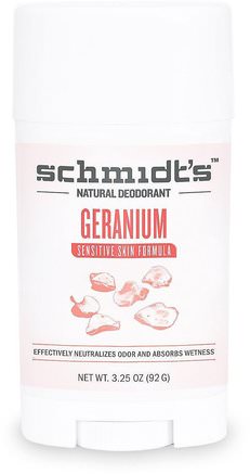 Sensitive Skin Formula, Geranium, 3.25 oz (92 g) by Schmidts Natural Deodorant-Bad, Skönhet, Deodorant