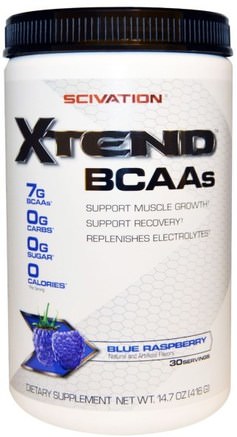 XTend, BCAAs, Blue Raspberry, 14.7 oz (416 g) by Scivation-Sport, Träning, Sport