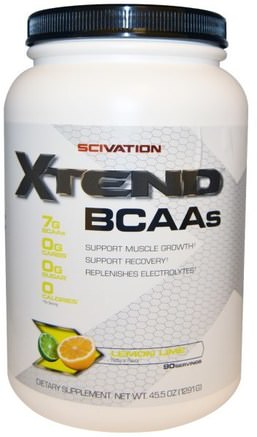 Xtend, BCAAs, Lemon Lime, 45.5 oz (1291 g) by Scivation-Sport, Träning, Sport