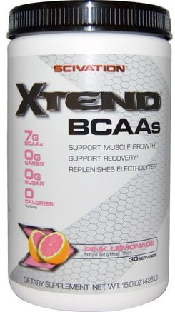 Xtend, BCAAs, Pink Lemonade, 15.0 oz (426 g) by Scivation-Sport, Träning, Sport