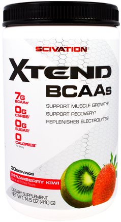 Xtend, BCAAs, Strawberry Kiwi, 14.5 oz (410 g) by Scivation-Bcaa (Förgrenad Kedjaminosyra), Sport, Träning