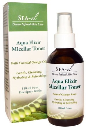 Aqua Elixir Micellar Toner, 4 oz (118 ml) by Sea el-Skönhet, Ansikts Toner