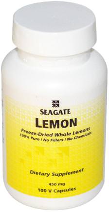 Lemon, 450 mg, 100 Vcaps by Seagate-Hälsa, Matsmältning, Mage