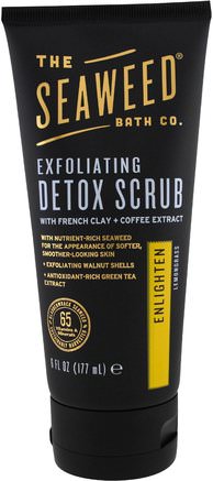 Exfoliating Detox Scrub, Enlighten, Lemongrass, 6 fl oz (177 ml) by Seaweed Bath Co.-Skönhet, Ansiktsvård