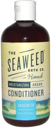 Moisturizing Argan Conditioner, Unscented, 12 fl oz (360 ml) by Seaweed Bath Co.-Bad, Skönhet, Hår, Hårbotten, Schampo, Balsam, Balsam