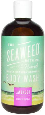 Wildly Natural Seaweed Body Wash with Kukui Oil + Neem Oil, Lavender, 12 fl oz (360 ml) by Seaweed Bath Co.-Bad, Skönhet, Duschgel