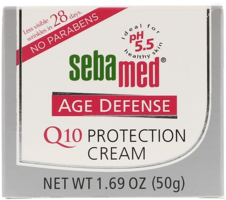 Age Defense, Q10 Protection Cream, 1.69 oz (50 g) by Sebamed USA-Skönhet, Ansiktsvård