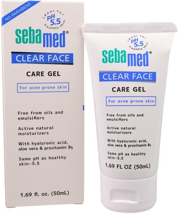 Clear Face, Care Gel, 1.69 fl oz (50 ml) by Sebamed USA-Skönhet, Ansiktsvård, Krämer Lotioner, Serum, Hälsa, Akne, Hud Typ Akne Benägen Hud
