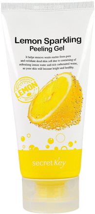 Lemon Sparkling Peeling Gel, 120 ml by Secret Key-Bad, Skönhet, Ansiktsvård, Ansiktsrengöring