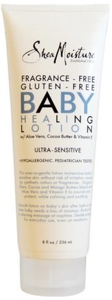 Baby Healing Lotion, Fragrance-Free, 8 fl oz (236 ml) by Shea Moisture-Bad, Skönhet, Body Lotion