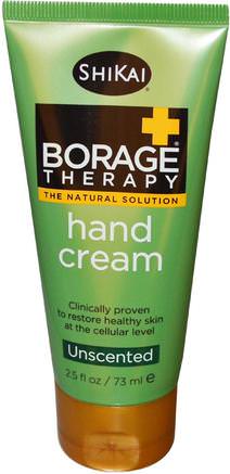 Borage Therapy, Hand Cream, Aloe Vera Gel, Unscented, 2.5 fl oz (73 ml) by Shikai-Bad, Skönhet, Handkrämer, Omega Bad