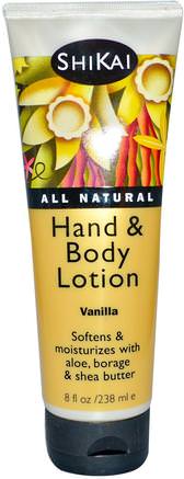 Hand & Body Lotion, Vanilla, 8 fl oz (238 ml) by Shikai-Bad, Skönhet, Body Lotion