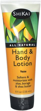 Hand & Body Lotion, Yuzu, 8 fl oz (238 ml) by Shikai-Hälsa, Hud, Kroppslotion