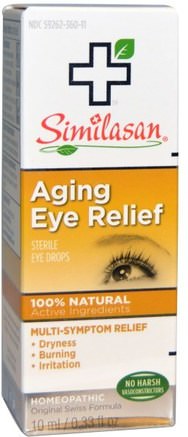 Aging Eye Relief, 0.33 fl oz / 10 ml by Similasan-Kosttillskott, Homeopati, Ögonvård, Synvård, Ögondroppar