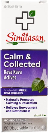 Calm & Collected, 60 Dissolvable Tablets by Similasan-Kosttillskott, Homeopati, Kava Kava