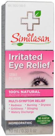 Irritated Eye Relief, Sterile Eye Drops, 0.33 fl oz (10 ml) by Similasan-Kosttillskott, Homeopati, Ögonvård, Synvård, Ögondroppar