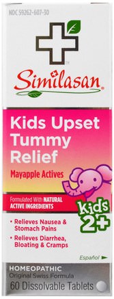 Kids Upset Tummy Relief, Mayappl Actives, Kids Ages 2+, 60 Dissolvable Tablets by Similasan-Kosttillskott, Homeopati, Barns Hälsa