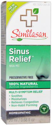 Sinus Relief Nasal Mist, 0.68 fl oz (20 ml) by Similasan-Hälsa, Nasal Hälsa, Nässprayer