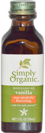 Non-Alcoholic Flavoring, Farm Grown, 2 fl oz (59 ml) by Simply Organic Madagascar Vanilla-Kosttillskott, Vanilj Extrakt Bönor