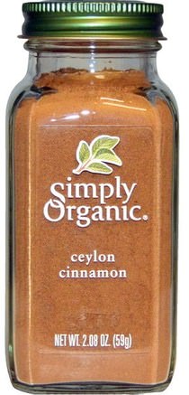 2.08 oz (59 g) by Simply Organic Organic Ceylon Cinnamon-Mat, Kryddor Och Kryddor, Kanelspice