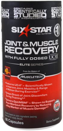 Elite Series, Joint & Muscle Recovery, 60 Capsules by Six Star-Sport, Kosttillskott, Vassleprotein
