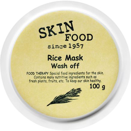 Rice Mask Wash Off, 3.5 oz (100 g) by Skinfood-Bad, Skönhet, Ansiktsmasker, Ris, Äggmasker