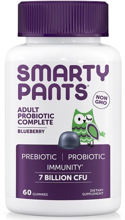 Adult Probiotic Complete, Blueberry, 60 Gummies by SmartyPants-Kosttillskott, Probiotika