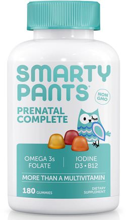 Prenatal Complete, 180 Gummies by SmartyPants-Vitaminer, Prenatala Multivitaminer