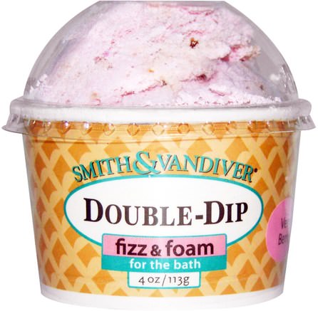Double-Dip Fizz & Foam, Very Berry, 4 oz (113 g) by Smith & Vandiver-Bad, Skönhet, Badsalter