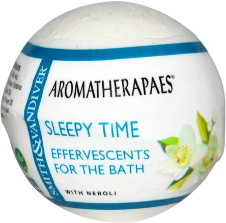 Effervescents For the Bath, Sleepy Time, 2.8 oz (80 g) by Smith & Vandiver-Bad, Skönhet, Badsalter