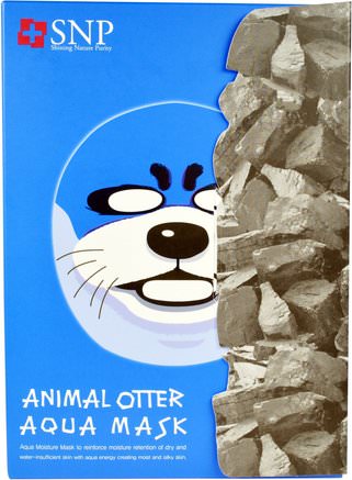 Animal Otter Aqua Mask, 10 Masks x (25 ml) Each by SNP-Bad, Skönhet, Ansiktsmasker, Arkmaskor