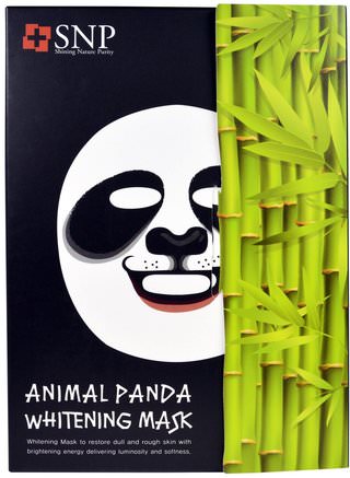 Animal Panda Whitening Mask, 10 Masks x (25 ml) Each by SNP-Bad, Skönhet, Ansiktsmasker, Arkmaskor