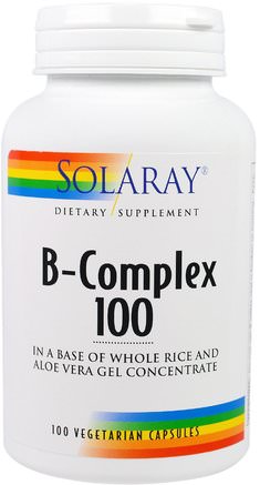 B-Complex 100, 100 Veggie Caps by Solaray-Vitaminer, Vitamin B-Komplex
