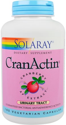 CranActin, Cranberry AF Extract, 180 Vegetarian Capsules by Solaray-Örter, Tranbär