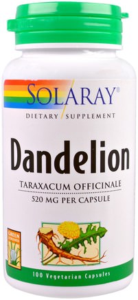 Dandelion, 520 mg, 100 Veggie Caps by Solaray-Örter, Maskrosrot