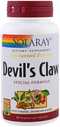 Devils Claw Special Formula, 90 Veggie Caps by Solaray-Hälsa, Inflammation, Djävulsklo