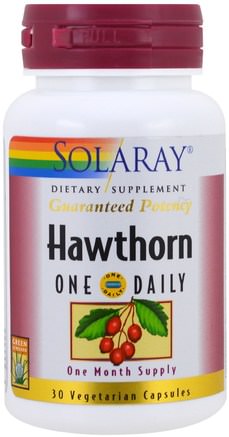 Hawthorn One Daily, 30 Veggie Caps by Solaray-Kosttillskott, Örter, Hagtorn