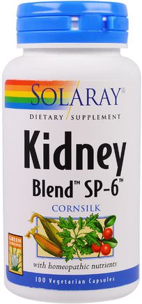 Kidney Blend SP-6, 100 Veggie Caps by Solaray-Hälsa, Njure
