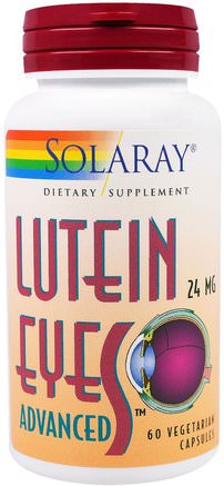 Lutein Eyes Advanced, 24 mg, 60 Veggie Caps by Solaray-Kosttillskott, Antioxidanter, Lutein