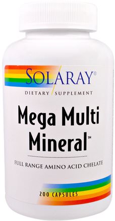 Mega Multi Mineral, 200 Capsules by Solaray-Kosttillskott, Mineraler, Flera Mineraler