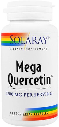 Mega Quercetin, 1200 mg, 60 Veggie Caps by Solaray-Kosttillskott, Quercetin