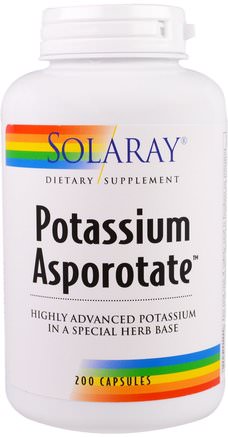 Potassium Asporotate, 200 Capsules by Solaray-Kosttillskott, Mineraler, Kalium