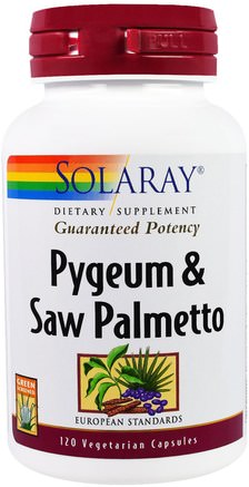 Pygeum & Saw Palmetto, 120 Vegetarian Capsules by Solaray-Hälsa, Män, Pygeum