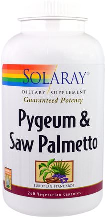 Pygeum & Saw Palmetto, 240 Vegetarian Capsules by Solaray-Hälsa, Män, Pygeum